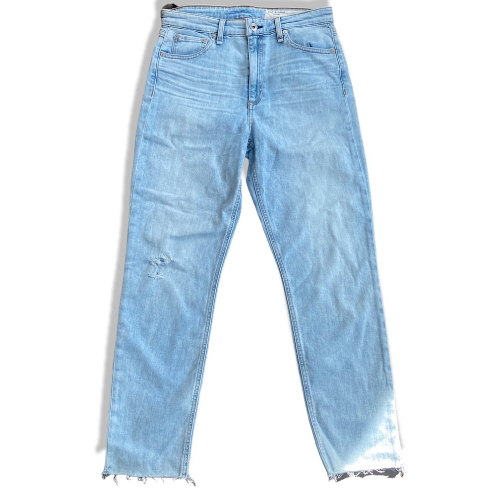 NWT rag & bone High-Rise Ankle Cigarette Light-Wash Jeans in Women's Size 27